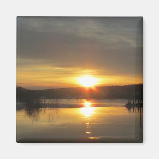 ハドソンの夕日 マグネット (正面)