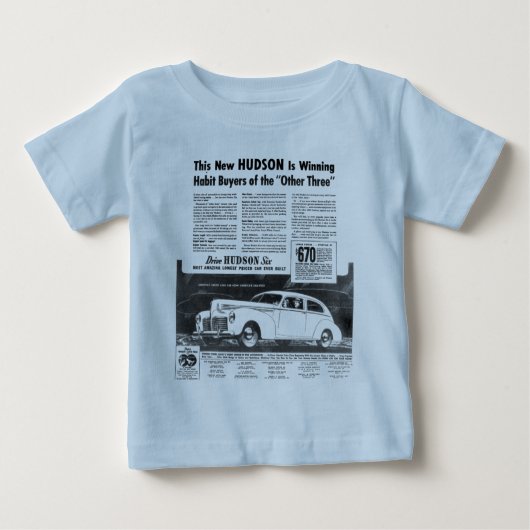 ハドソンの新しい1940年の自動車 ベビーTシャツ (正面)