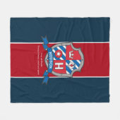 ハドソンまたは手紙Hの名前はナイツシールドを意味する フリースブランケット (正面(横))