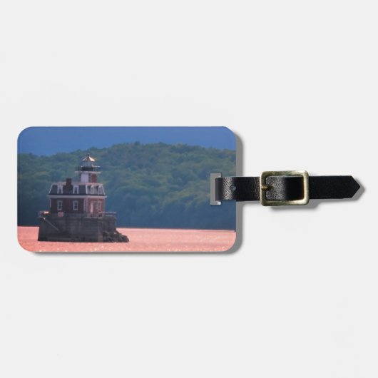 ハドソンアテネライトハウス – ハドソンシティライト， NY ラゲッジタグ (正面横)