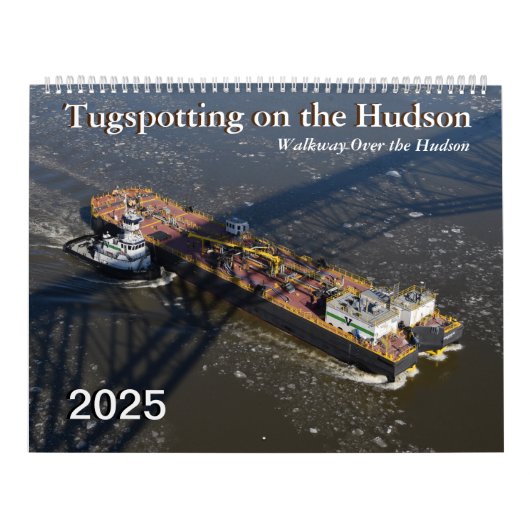 ハドソンカレンダーの上に2025の歩道をタグスポッティング カレンダー (カバー)