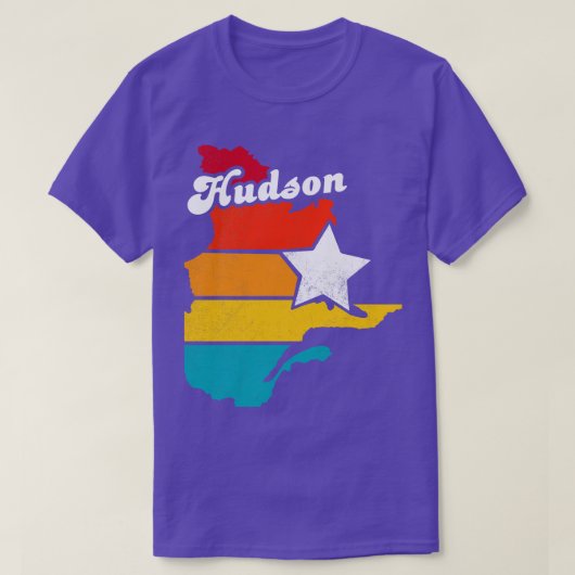 ハドソンケベックカナダヴィンテージ動揺して土産2 Tシャツ (デザイン正面)