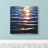 ハドソンサンセット反射 キャンバスプリント (インサイチュ (ウッドフロア))