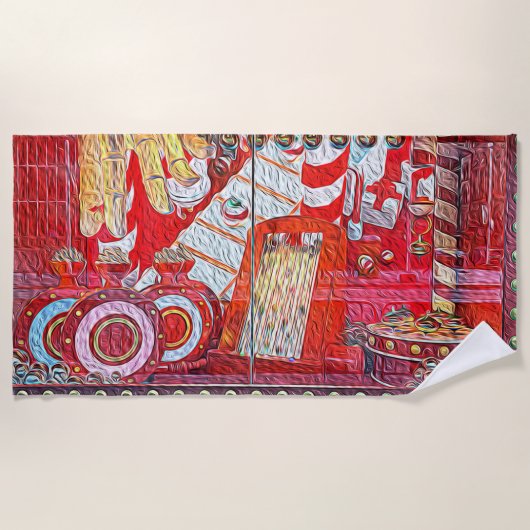 ハドソンズベイギフトショップオブクリスマスビーチタオル ビーチタオル (正面)