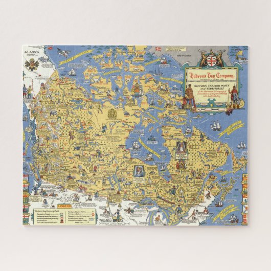 ハドソンズベイ会社 – カナダの地図 ジグソーパズル (横)