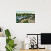 ハドソンナビゲーション波止場の上空表示 ポスター (ホームオフィス)