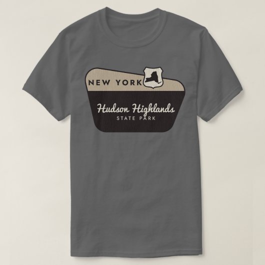 ハドソンハイランズ州パークニューヨークウェルカムサイン Tシャツ (デザイン正面)