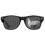 ハドソンヘンリーの大人パーティーシェード、ブラック レトロサングラス (正面)