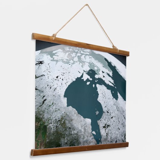 ハドソンベイ海氷2005年11月14日。 吊り下げ型タペストリー (傾斜あり)