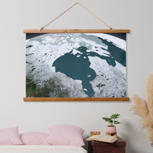 ハドソンベイ海氷2005年11月14日。 吊り下げ型タペストリー (寝室)