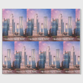 ハドソンヤードマンハッタンニューヨークシティスケープ ラッピングペーパー (フラット)