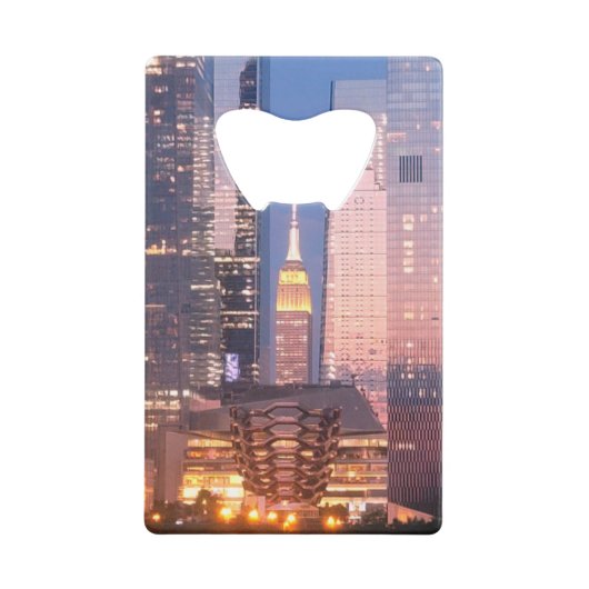 ハドソンヤード(Vessel)エンパイアステート建物, NYC クレジットカード栓抜き (正面)