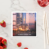 ハドソンヤード(Vessel)エンパイアステート建物, NYC スタンダードカクテルナプキン (インサイチュ)
