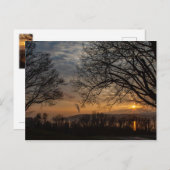 ハドソンリバーウィンターサンセット ポストカード (正面/裏面)