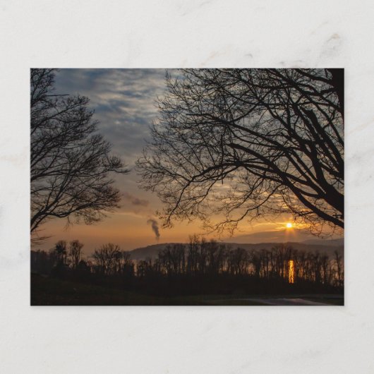 ハドソンリバーウィンターサンセット ポストカード (正面)