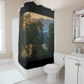 ハドソンリバーサマー夕べW/縁どBlack. シャワーカーテン (インサイチュ)