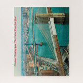 ハドソンリバーニューヨーク。クリスマスの挨拶 ジグソーパズル (縦)