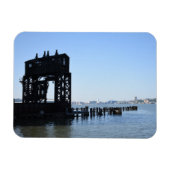 ハドソンリバー波止場ニューヨークシティNYC写真 マグネット (横)