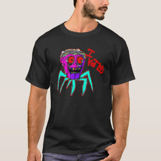 ハドソンローワン大きな頭赤い目ピンクと紫 Tシャツ