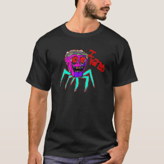 ハドソンローワン大きな頭赤い目ピンクと紫 Tシャツ