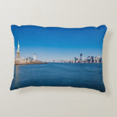 、ハドソン川およびマンハッタン自由の女神 アクセントクッション (裏面)
