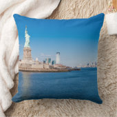 、ハドソン川およびマンハッタン自由の女神 クッション (ブランケット)