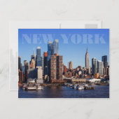 ハドソン川からのミッドタウンマンハッタンの街並み ポストカード (正面/裏面)