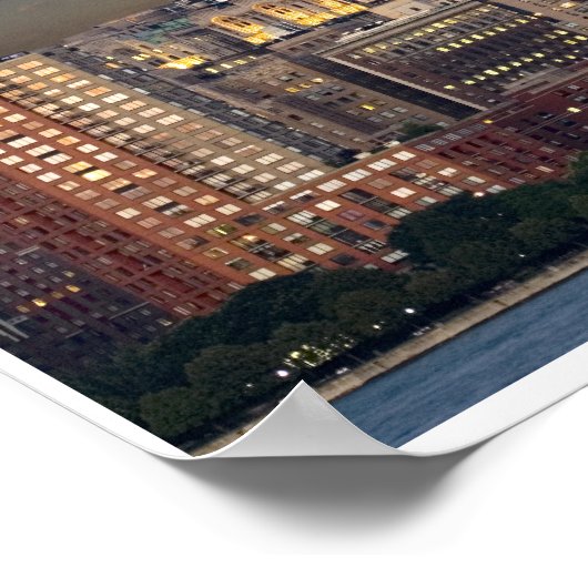 ハドソン川からニューヨーク市スカイライン ポスター (角)