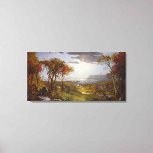 ハドソン川で1860(キャンバス上の油) キャンバスプリント (正面)