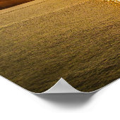 ハドソン川に沈んだ黄色い夕日 ポスター (角)