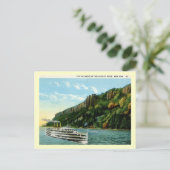 ハドソン川のパリサード, NY 1920sヴィンテージ ポストカード (スタンド正面)