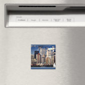 ハドソン川の帆船ニューヨーク・スカイライン マグネット (インサイチュ (食洗機))