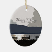 ハドソン川の日没 セラミックオーナメント (右)