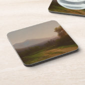 ハドソン川の景色、c.1860-5 (キャンバスの油) コースター (左側)