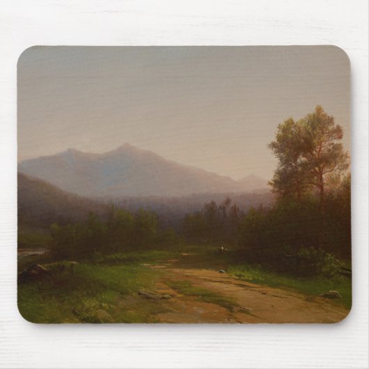 ハドソン川の景色、c.1860-5 (キャンバスの油) マウスパッド (正面)