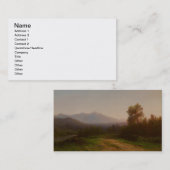 ハドソン川の景色、c.1860-5 (キャンバスの油) 名刺 (正面/裏面)