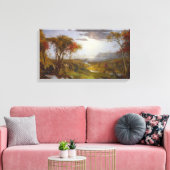 ハドソン川の秋(ニューヨーク州) キャンバスプリント (インサイチュ (リビング))