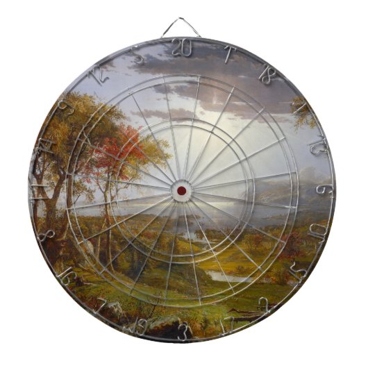 ハドソン川の秋(ニューヨーク州) ダーツボード (正面)