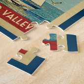 ハドソン川の谷のヨットのヴィンテージ旅行NY ジグソーパズル (側面)