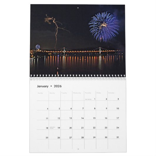 ハドソン川を散歩すること カレンダー (1月 2026)