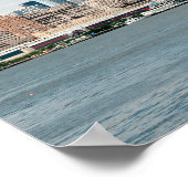 ハドソン川を渡るミッドタウンマンハッタンのパノラマ ポスター (角)