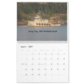 ハドソン川2016年の引っ張り カレンダー (3月 2027)