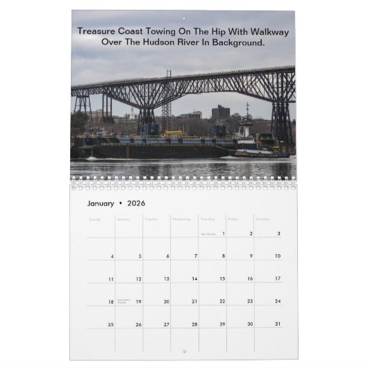 ハドソン川2019年のDannの海洋の牽引の引っ張り カレンダー (1月 2026)