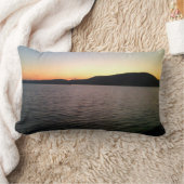 ハドソン川/モダンのストライブ柄の投球のクッション ランバークッション (ブランケット)