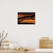 ハドソン橋の歩道の夕日 ポスター (キッチン)