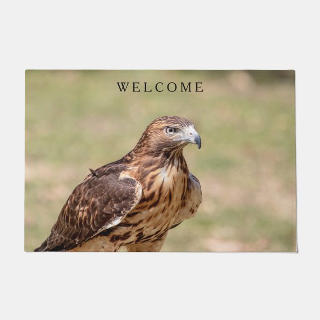 ハドソン渓谷のアカタカ ドアマット (正面)