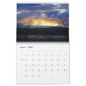 ハドソン渓谷の夕日 カレンダー (3月 2026)