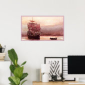 ハドソン港のメイフラワーのポスター ポスター (ホームオフィス)