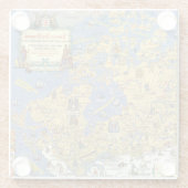 ハドソン湾の会社-カナダの地図 ガラスコースター (裏面)