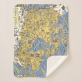 ハドソン湾の会社-カナダの地図 シェルパブランケット (正面)